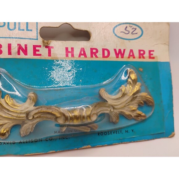 Vintage French Provincial Brass Drawer Pulls #853 #52 White Finish David Allison - Picture 2 of 6